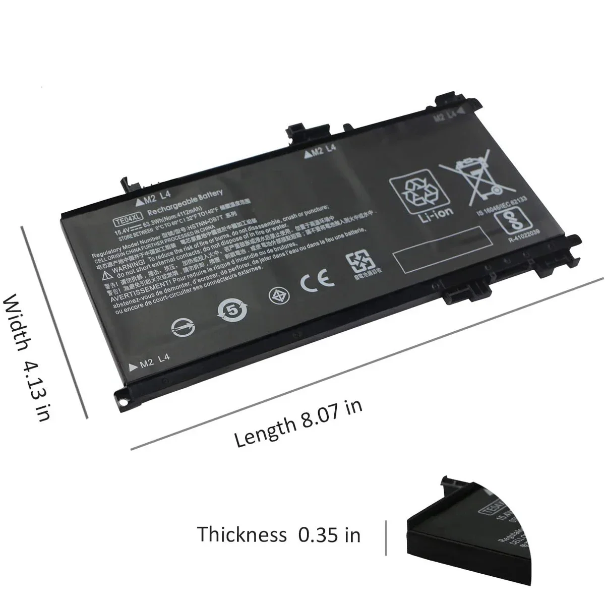 Батарея TE04XL для HP OMEN 15-AX200 15-AX218TX 15-AX210TX 15-AX235NF 15-AX202N 15-BC200 HSTNN-DB7T 905277-855 15 4 В 63 3 Втч