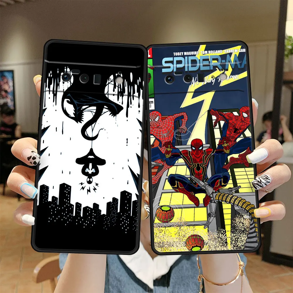 

Soft Case Coque for Pixel 6 Pro 5a 3 5 4 XL 5G 4a 3XL 6Pro Pixel4 4XL Superhero Spiderman Marvel Official Shell Celular