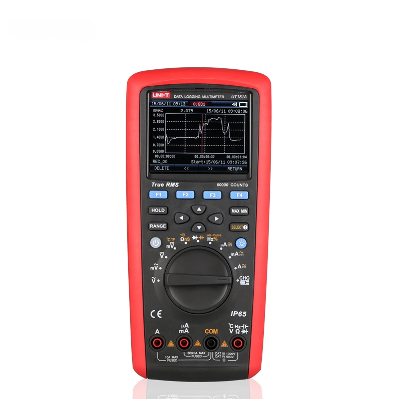 

UNI-T UT181A True-Significant Data Record Multimeter 20000 Data Logging Capacitance Temperature Meter IP65 USB Data Transfer