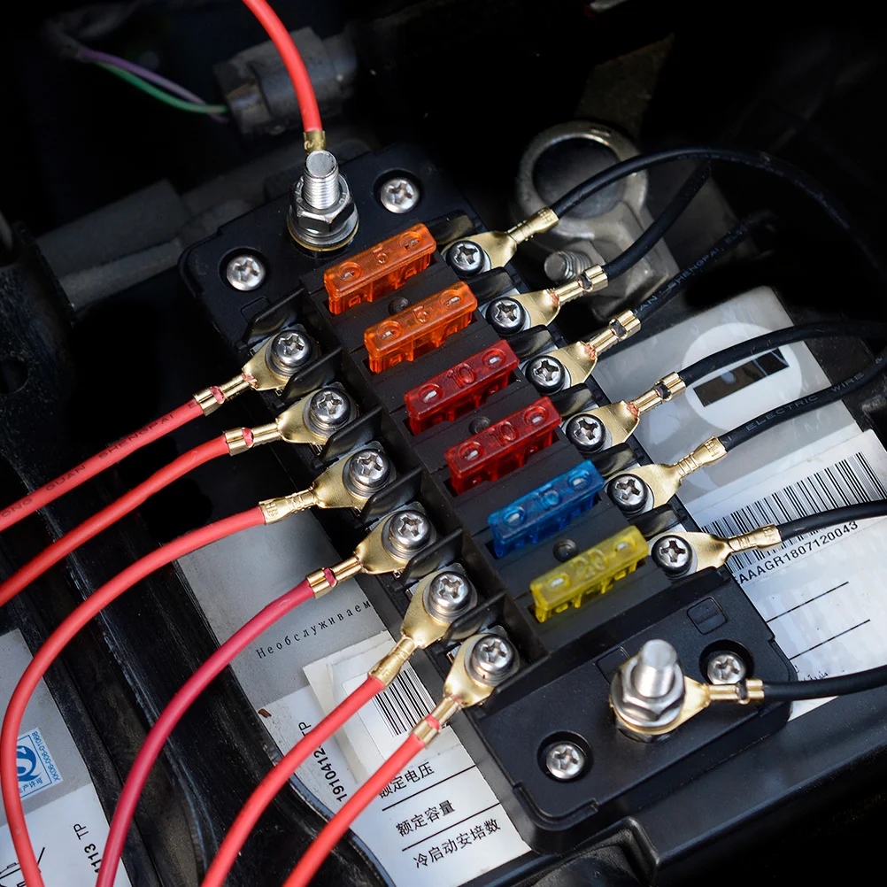 

6 Ways Car Auto Fuse Box with Double Fuses Fuse Holder