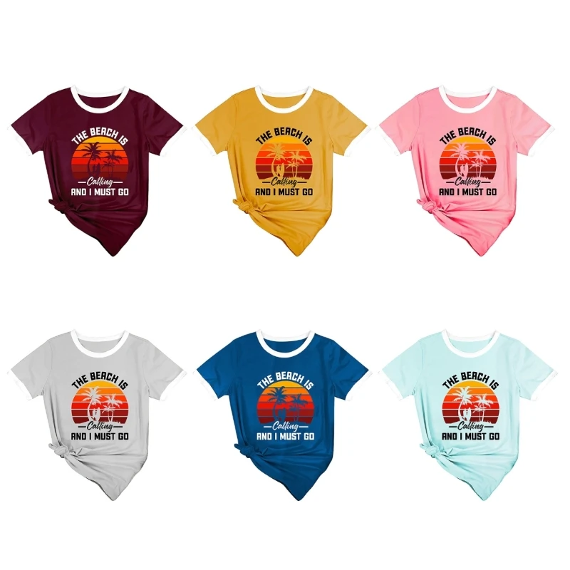 

Женская хлопковая Футболка-Пляжная футболка с надписью «is call and I Must Go»