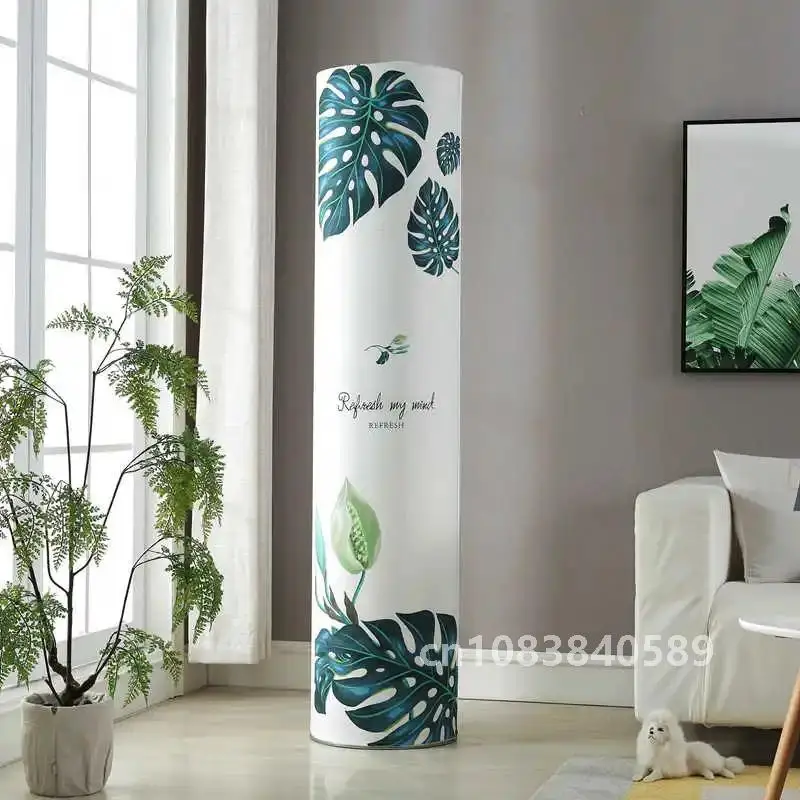 Круглый стоячий чехол для кондиционера мытья пыли водонепроницаемый защитный