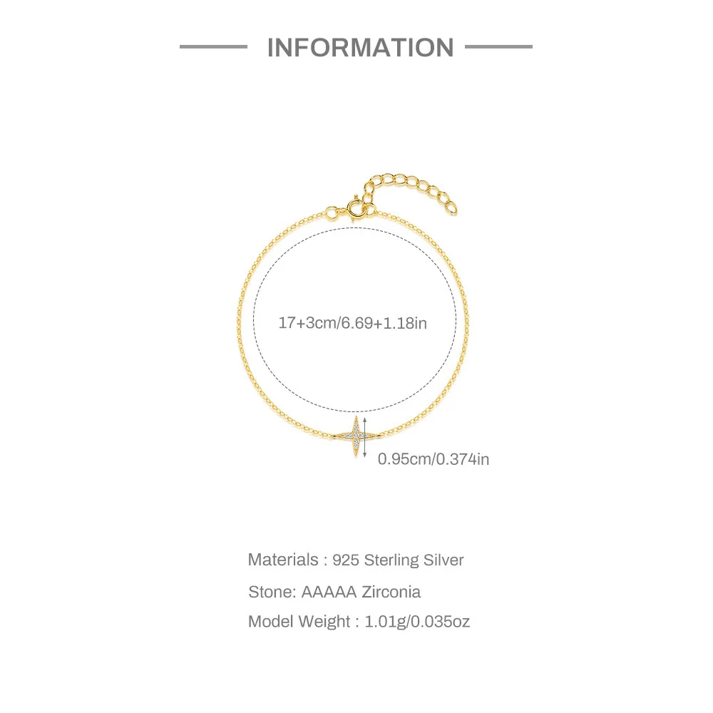 Женский браслет из серебра 100% пробы с цирконом