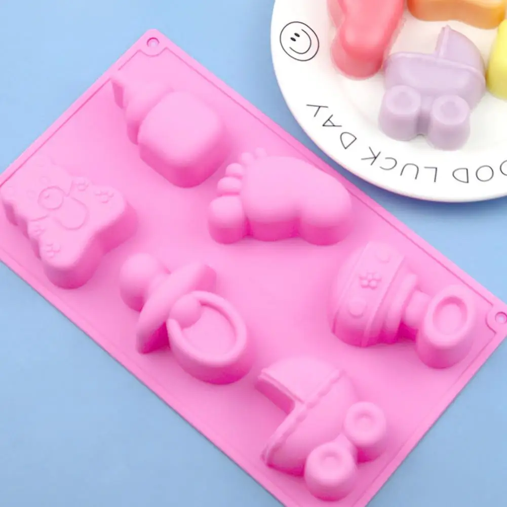 

Силиконовая форма с 6 полостями, автомобильная форма «Медведь» в бутылке, «сделай сам», форма для выпечки ручной работы, кухонный инструмент для выпечки тортов