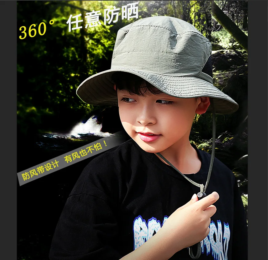 Детская Водонепроницаемая Рыбацкая шляпа для улицы с защитой от УФ-лучей