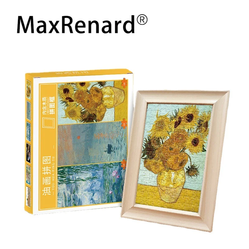 

MaxRenard Jigsaw Puzzles 150 Pieces for Kids Photo Frame Oil Landscape Paintings Puzzle Art Toys Family Games Home Decoration