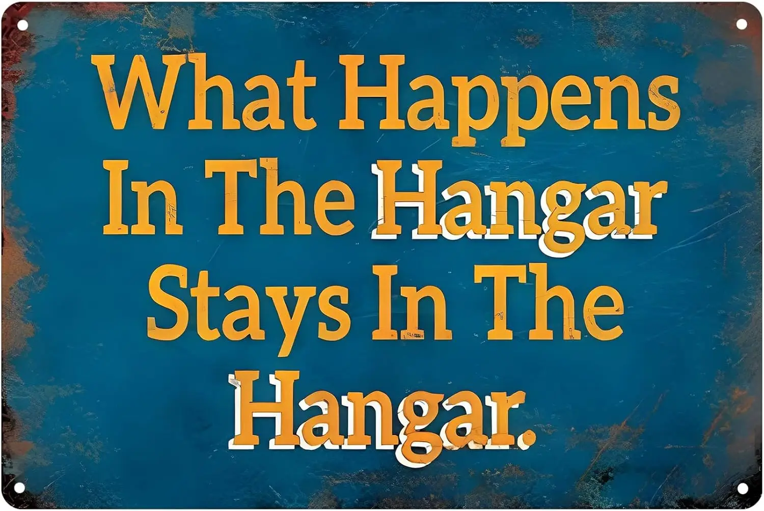 Grge Mn Cve rt Decortons Metl Sgn Wll Decor Sgns Wht Hppens n The Hngr Sty Vntge Room 8 x 12 nches