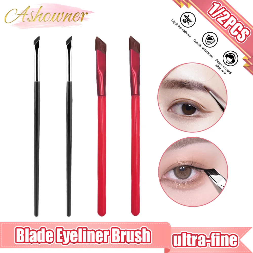 

1/2PCS Blade Eyeliner Brush Eyebrow Makeup Brushes Angled Thin Eyebrow Brush Flat Fine Eyeliner Brush Women Cosmetic Makeup Tool