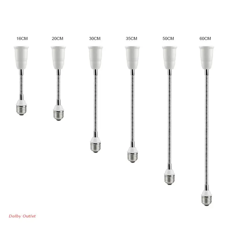 

Flexible E27 to E27 LED Lamp Base Bulb Socket with 16-60cm Extension LightHolder