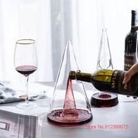 hot pyramid red wine decanter waterfall pourer fast wine breathe jug pot brandy decant champagne sherry separator bottle barware