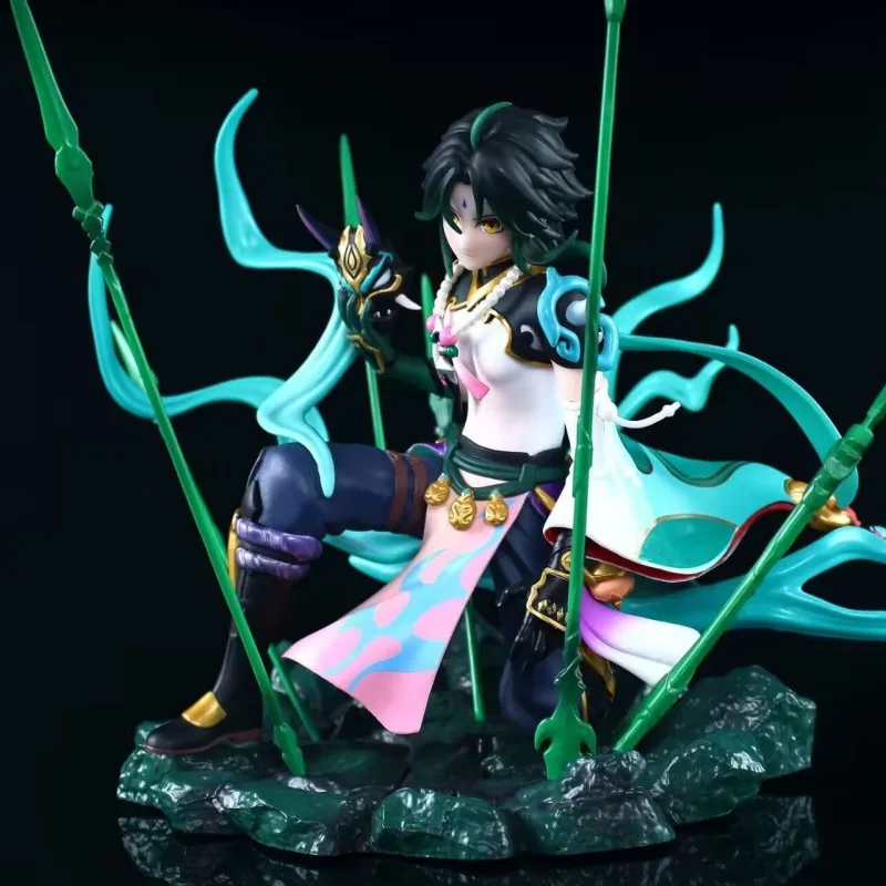 

Фигурка ударопрочная Genshin, фигурка игры Сяо бдительный якша, 22 см, ПВХ Аниме игровая экшн-статуя, кавайная Коллекционная модель, кукла, подарок, игрушка