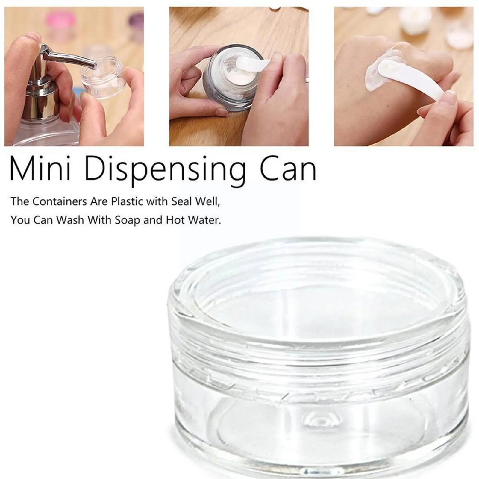 

3g Plastic Cosmetic Makeup Jar Pots Transparent Sample Container Cream Lip Bottles Eyeshadow Balm N9T5