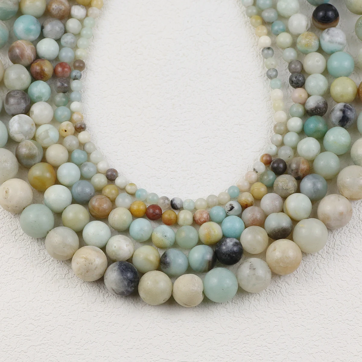 Круглые Бусины Из Натурального Амазонита Свободные 4-12 Мм Для Изготовления