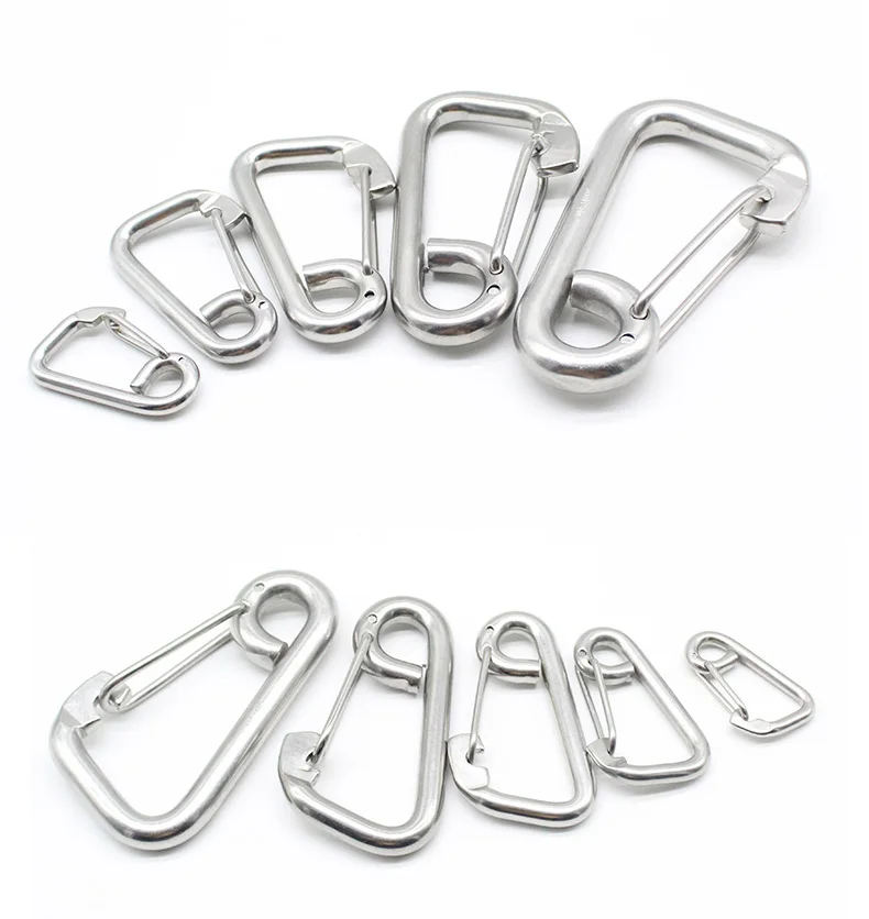 

M6 to M20 Flat Carabiner Clip Clasp Spring Hook Keyring Buckle Camping Karabiner M6 M8 M10 M12 M14 M16 M18 M20