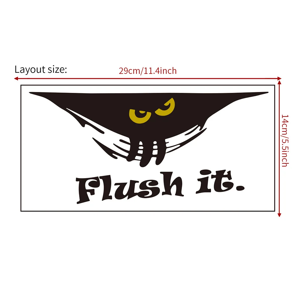 Наклейки для унитаза Ghost Face наклейки Flush It черные из ПВХ украшения стен