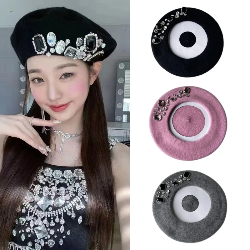 

Женский берет-берет французская шляпа берет Painter, берет газетчика, подходит ко всему для квадратного лица DXAA