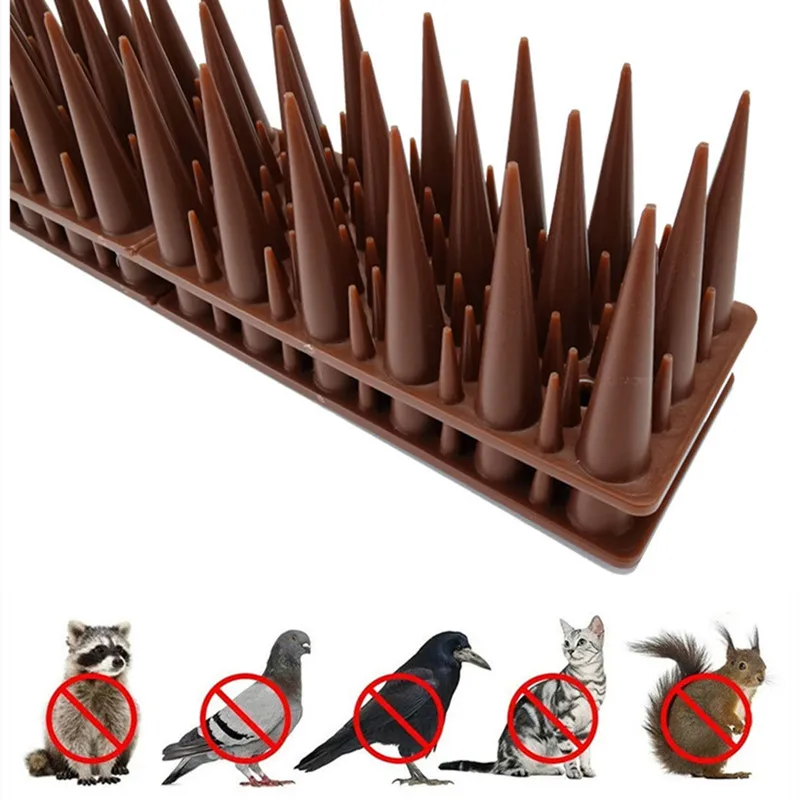 10Pcs Fence Wall Spikes Cat Animal Repellent Plastic Anti Theft Deterrent For Garden Fences Invader Bird PP Spikes Dog Repeller