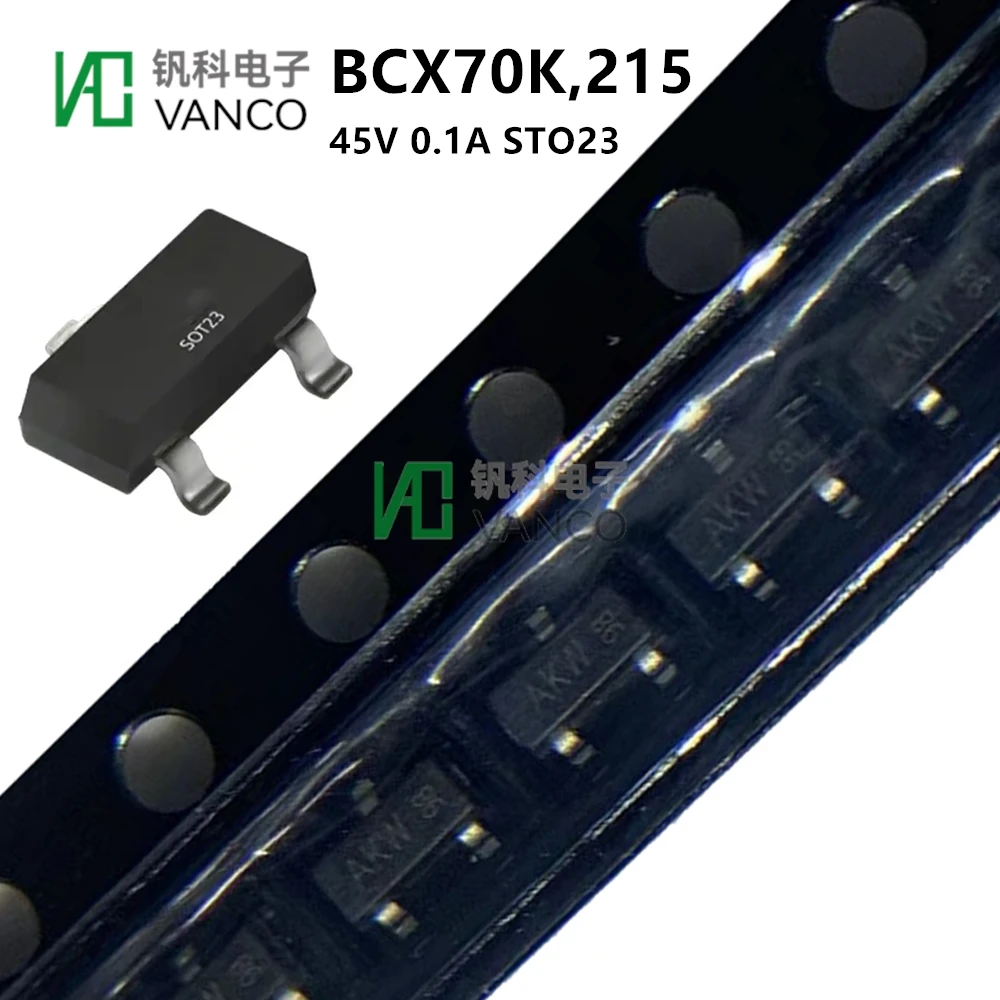 

50 шт. в комплекте BCX70K,215 TRANS NPN 45V 0.1A STO23 In Sctock