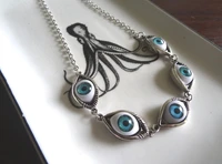 new hot selling fashion trend jewelry alloy retro eye jewelry personality wild eyeball short necklace