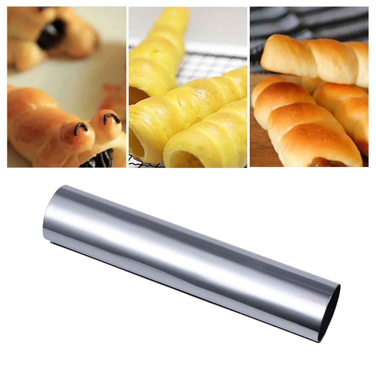 

Cannoli Tubes Molds Cream Baking Tube Forms Horn Pastry Croissant Steel Stainless Connoli Form Shell Roll Bread Metal Cones