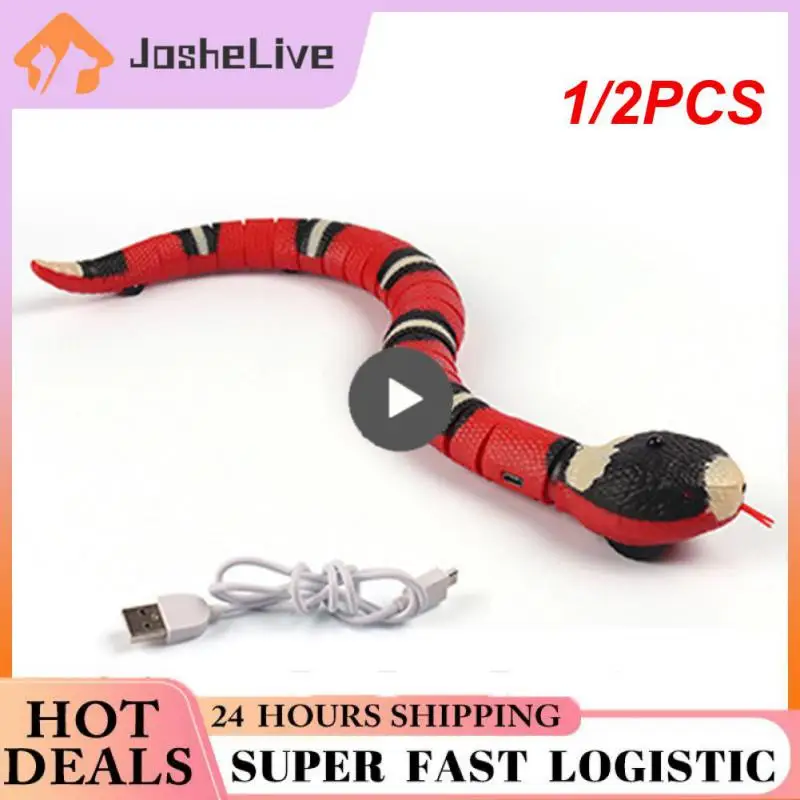 

1/2PCS Smart Sensing Interactive Cat Toys Automatic Eletronic Snake Cat Teasering Play USB Rechargeable Kitten Toys for Cats
