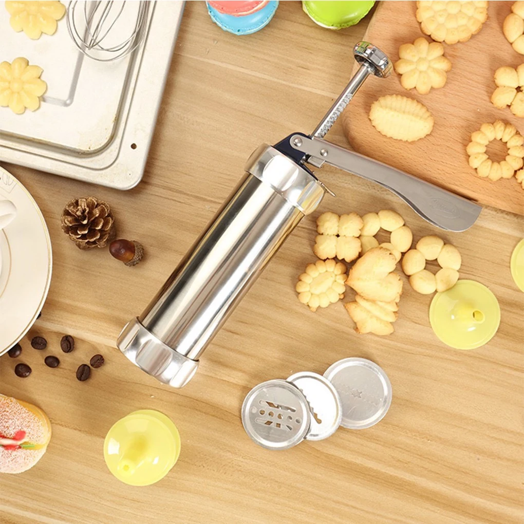 

Kitchen Cookie Making Tool Home Bakery Biscuit Press 240ml Maker Piping Set Fondant Icing Decorating Sugarcraft