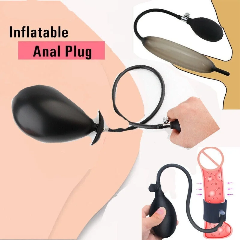 

Silicone Inflatable Penis Pump Ball Stretcher Plug Enhancer BDSM Sleeve Sounds Dilator for Sex Urethral Catheter Sex Toy for Men