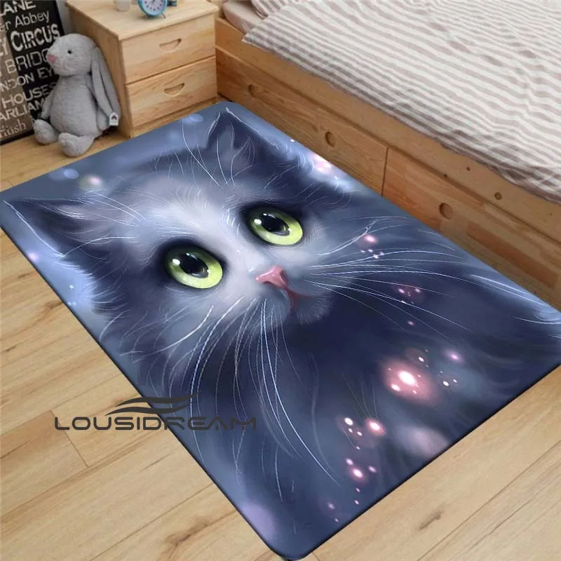 

Cute Colorful Animal Cat Panda 3D Printing Cartoon Floor Mat Cartoon Living Room Bedroom Large Area Home Children's Room Carpet