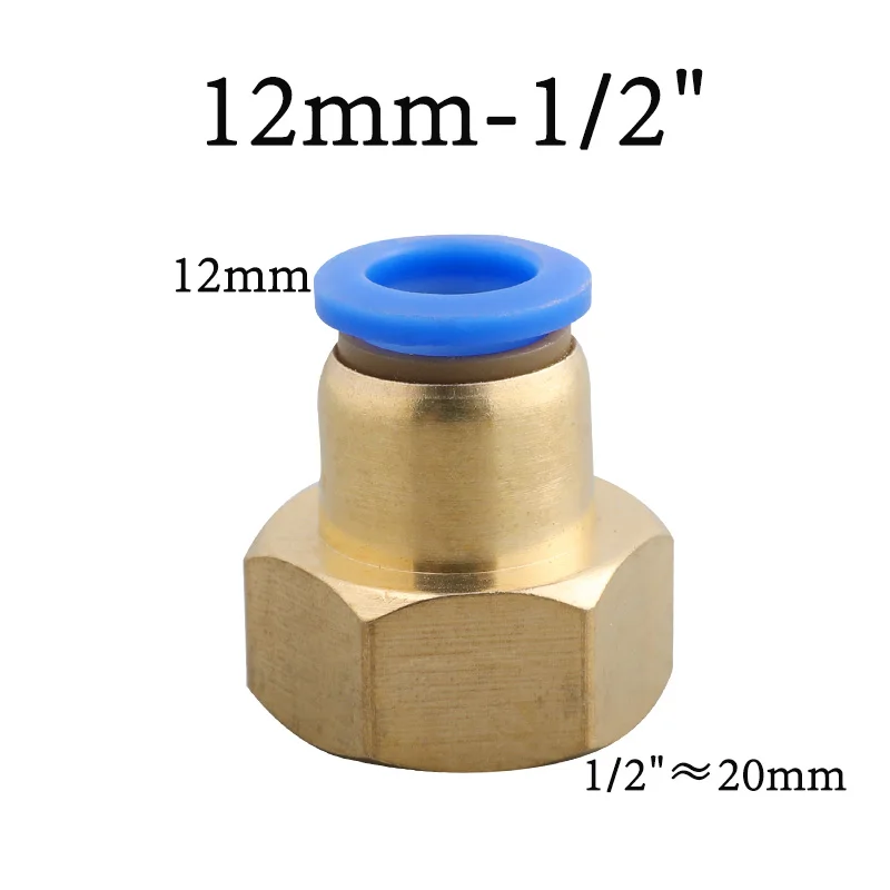 

Пневматический соединитель 4 мм, 6 мм, 8 мм, 10 мм, 12 мм, шланг из искусственной кожи до 1/8 "1/4" 3/8 "1/2" BSP с внутренней резьбой, вставной быстроразъемный фитинг