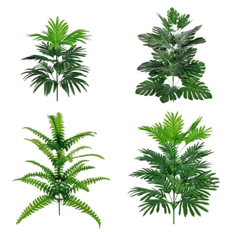 

Artificial Plant Persian Leaf Turtle Back Leaf Sunflower Coconut Leaf for Home Hotel Campus Potted Decoration Fake Green Plant