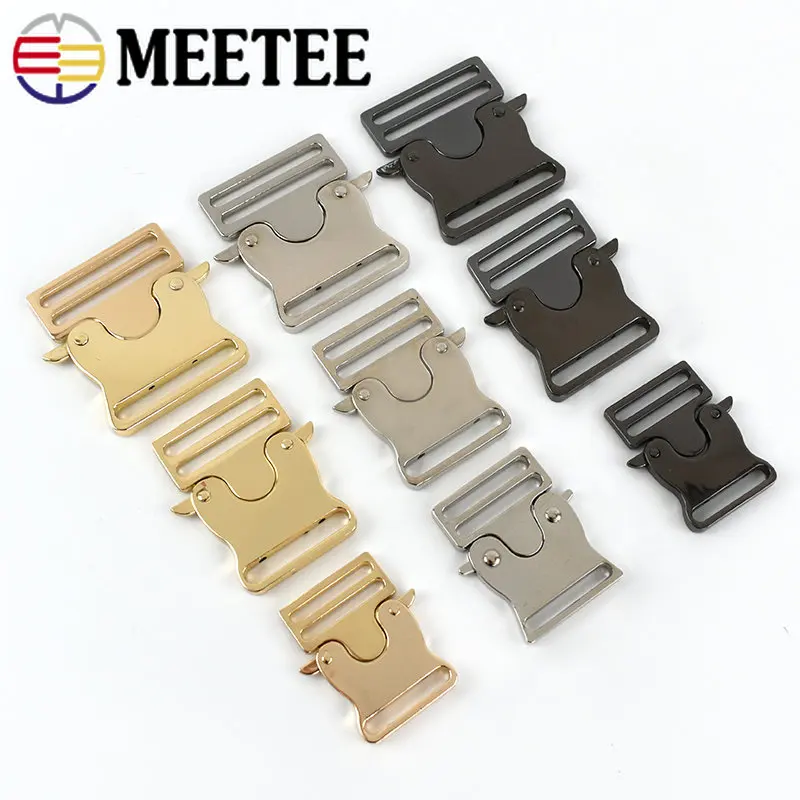 

4/10Pcs 20/25/31/38mm Metal Release Buckles Bags Strap Side Clip Hook Belt Buckle Lock Clamp Hardware Webbing Clasp Accessories