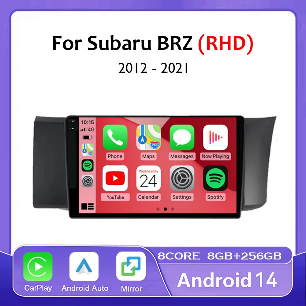 Android 14 для Toyota GT86 GT 86 Subaru BRZ Scion FRS 2012 2013-2016 Автомобильный GPS-навигатор Радио AndroidAuto