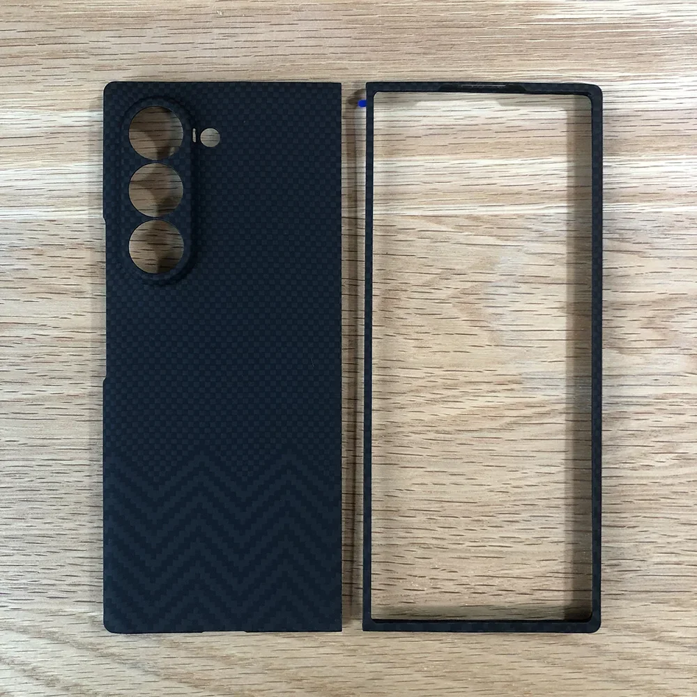 HKSN чёрный чехол для Samsung Z Fold 6 кевлар Арамид углеродное волокно геометрический