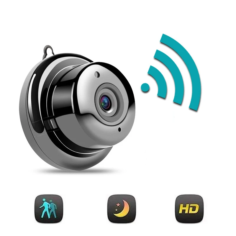 

Mini Wifi IP Camera Wireless Indoor Camera Nightvision Two Way Audio Motion Detection Baby Monitor V380 HD 1080P