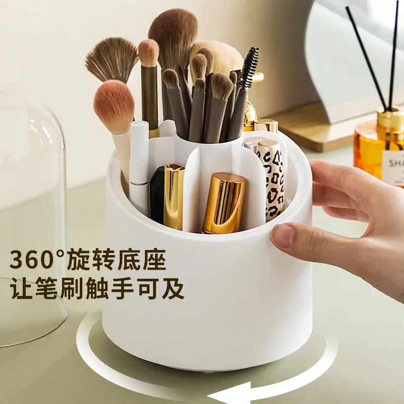 Makeup Storage Box Brush Bucket Rotatable Tube Dustproof Eyeshadow | Boxes &amp Bins