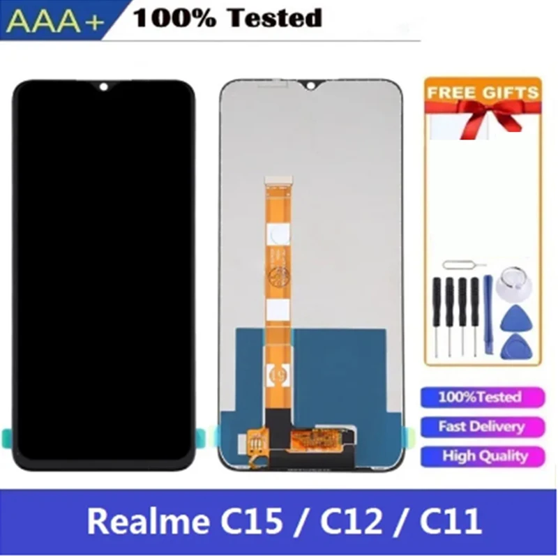 ЖК-дисплей для Oppo Realme C11 C15 RMX2185 RMX2180, 10-дюймовый сенсорный экран в сборе, сменный ЖК-дисплей для Oppo Realme C12