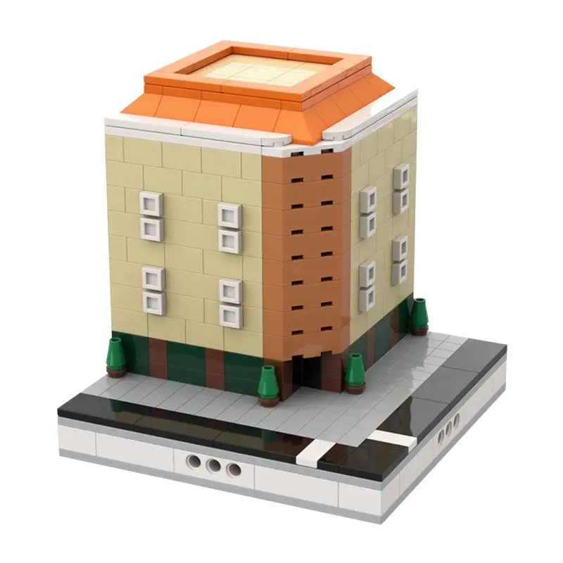MOC Modular Coffee Shop Museum Garage Las Vegas Hotel module Street View City Church Buildings Collection Set Toy Gifts |