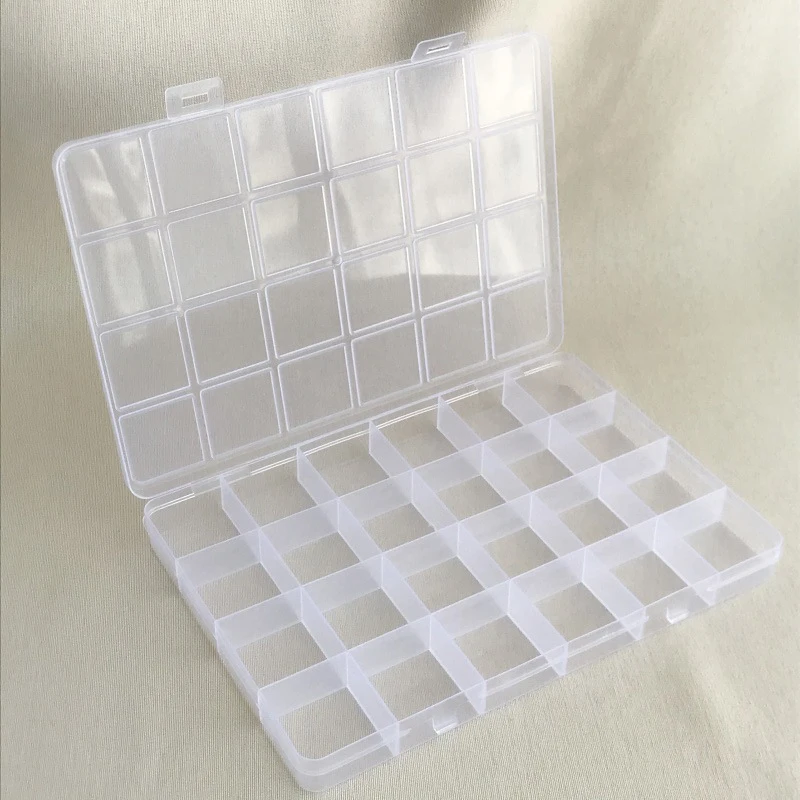 

Практичный прозрачный пластиковый органайзер с 24 отсеками, контейнер для хранения ювелирных изделий, серег, бусин, винтов, держатель