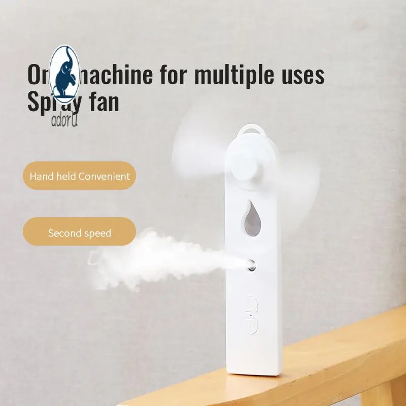 

Mini Fan Portable Handheld Electric Fans USB Charging Air Cooler Fans With Spray Bottle Face Moisturizing Humidifier Cooling Fan