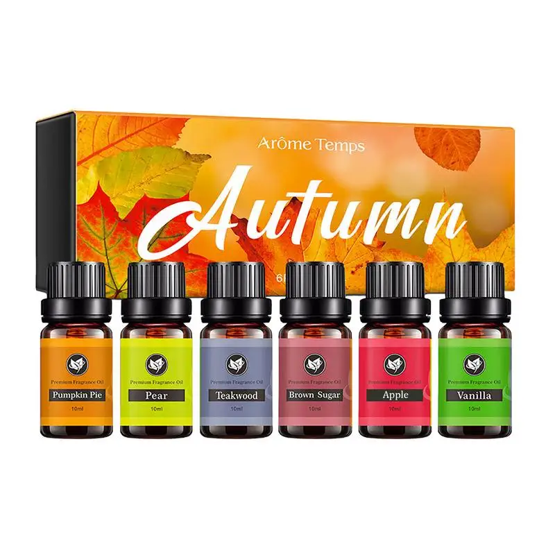 

Fall Essential Oils Set 6 Pcs Safe Essential Oils For Skin 10ml Fall Thanksgiving Diffuser Oils Scents With Aromas Of Food And