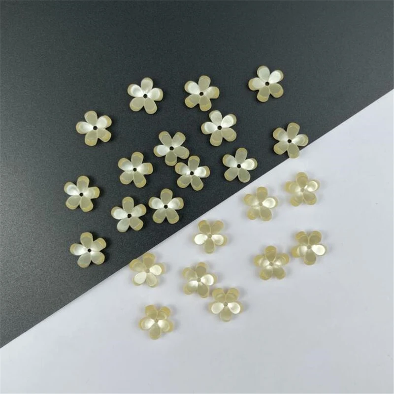 New Creative 10MM Acetic Acid Round Flower Beads Resin Acrylic Torus Spacer Bead Connectors Diy Hair Jewelry Making Acessories