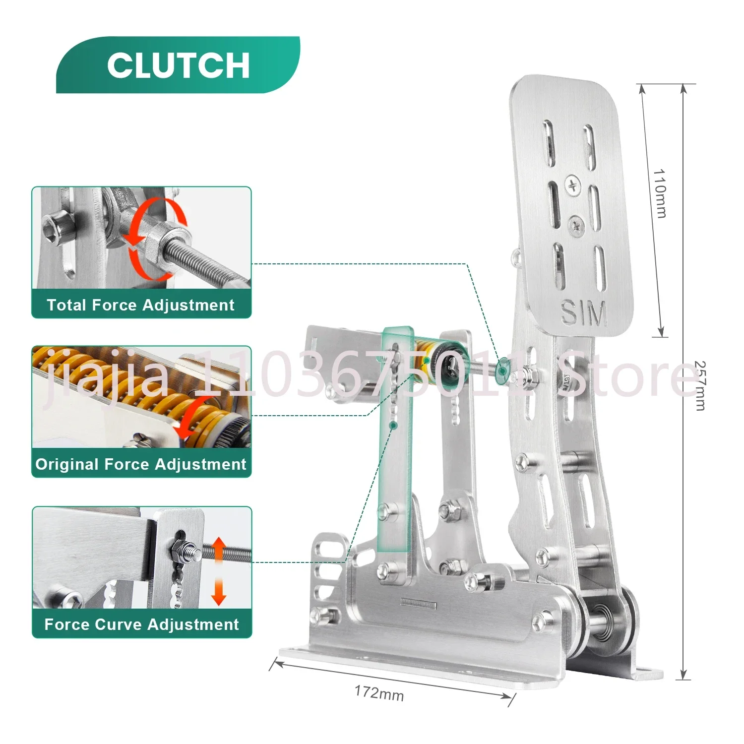 SIMSONN новые профессиональные педали сим-карты гоночные для ПК гоночный симулятор