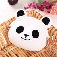 2022 lovely women silicone coin bag storage animal panda cat bear mini pouch bags change wallet purse hasp new design wallets