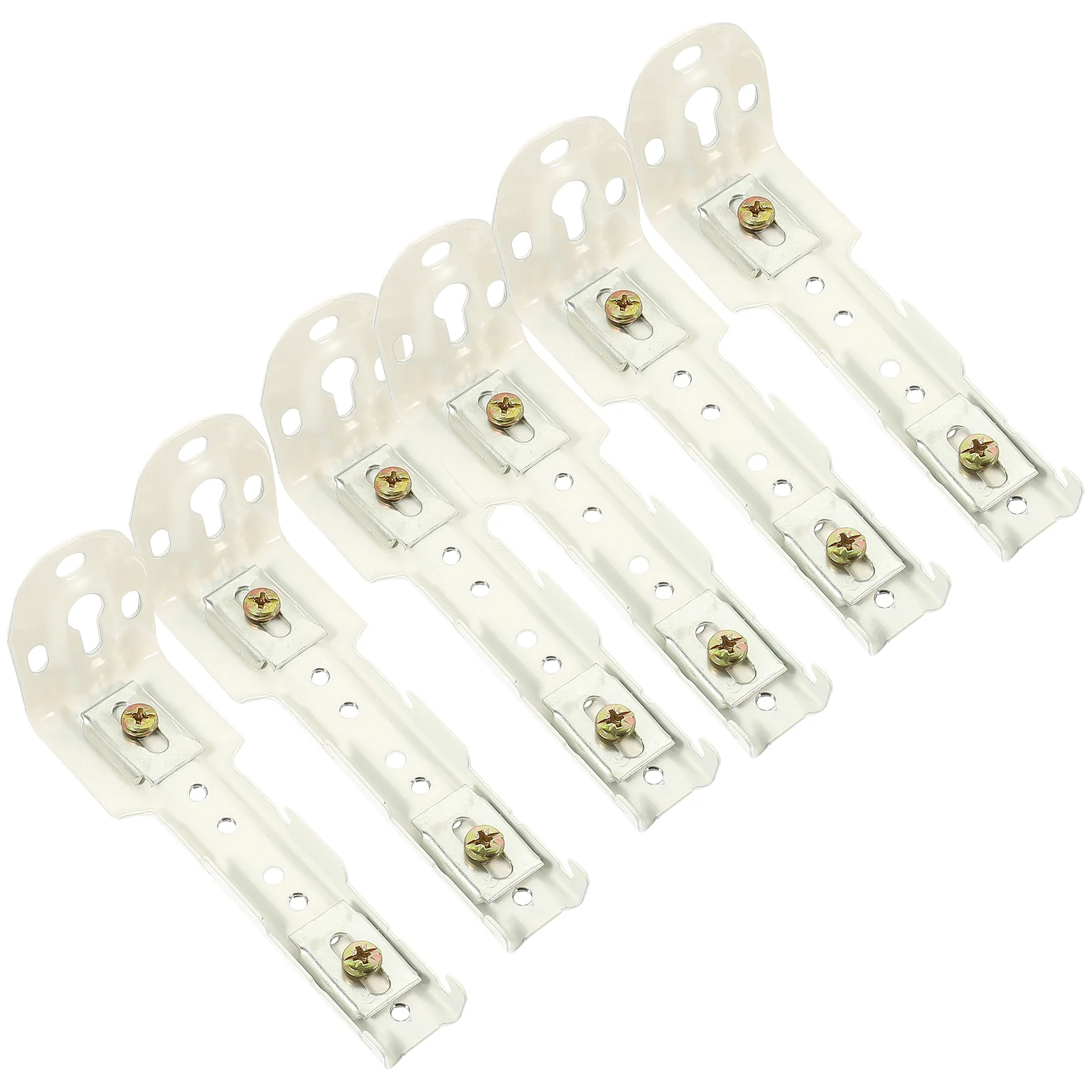 

6 Pcs Side Loading Code Curtain Track Installation Shower Hooks Brackets Supplies Mounting Tool Metal Fixing Tools Ceiling