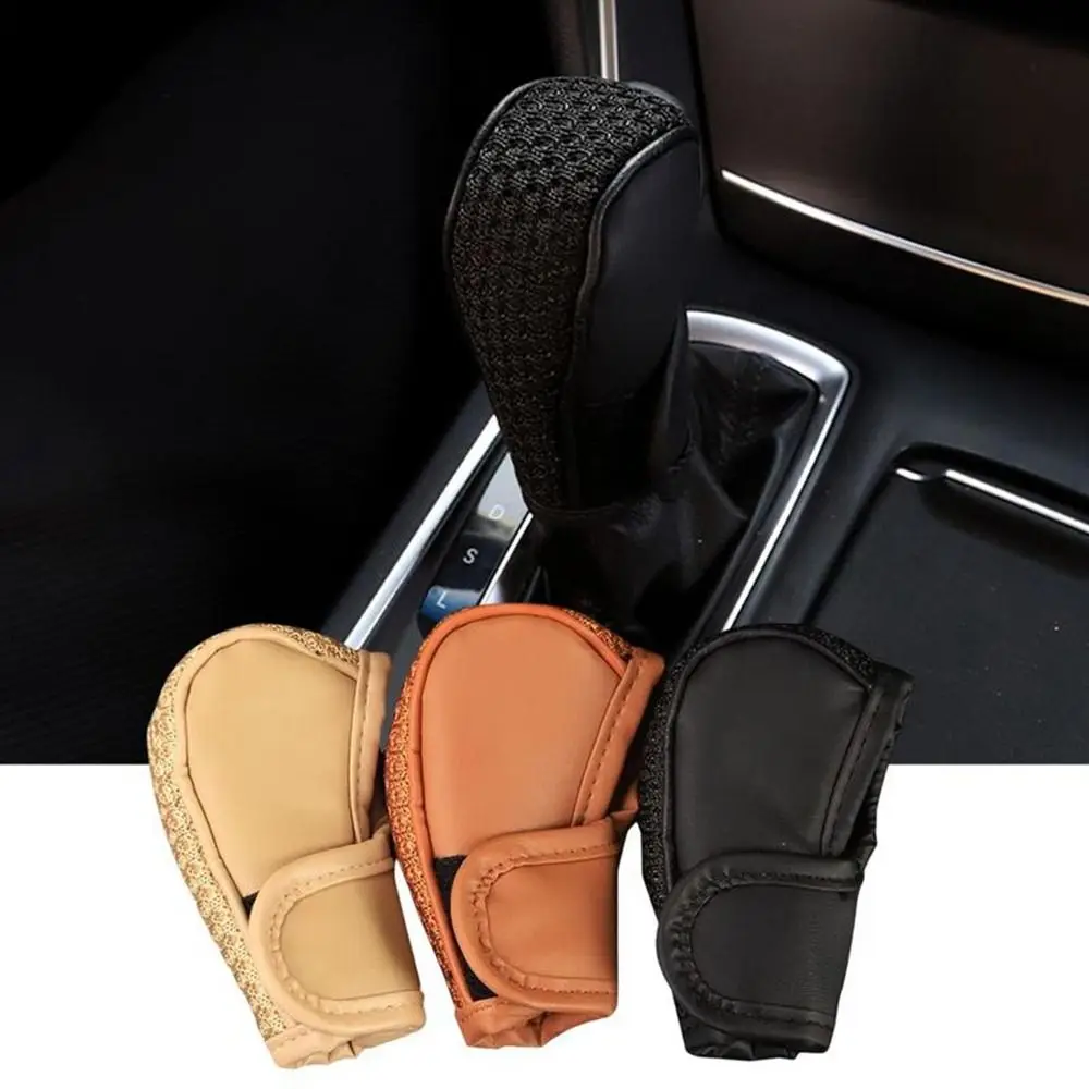 

PU Leather Car Handbrake Cover Dustproof Gaiter Decoration Interior Shifter Boot Cover Gearshift Lever Car Shift Collars Auto