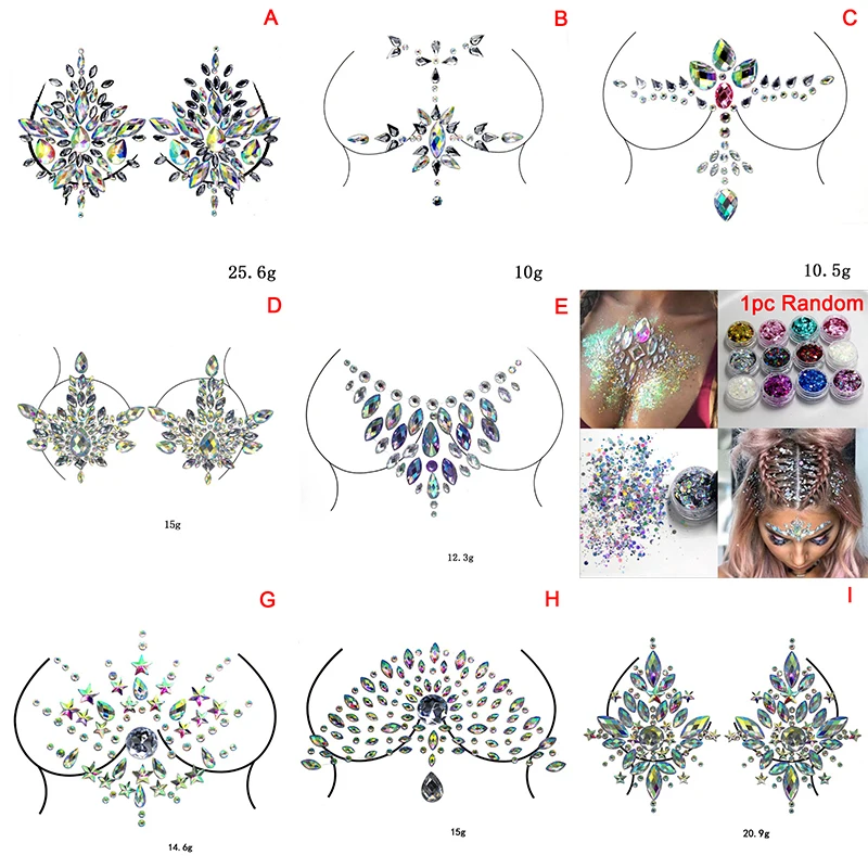 

Наклейки с искусственными татуировками, украшения для груди, кристалл, лицо, украшение, бриллиант, акриловая фотография