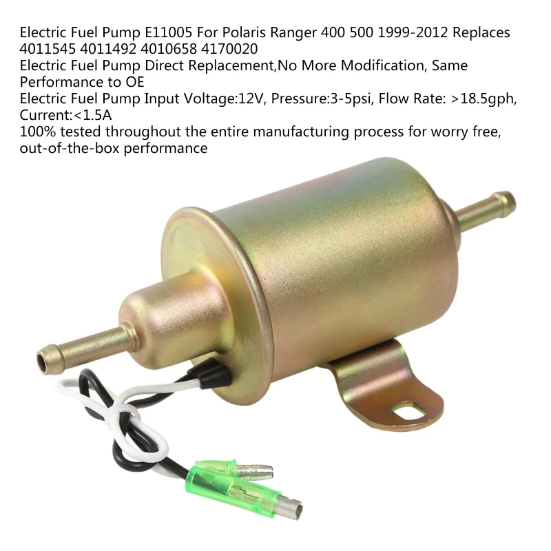 

F3KA Electric Fuel Pump 12V Universal Low Pressure 12 Volt Aluminum Alloy Compatible with 4011545 4011492 4010658 4170020