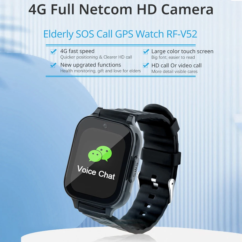 Умные часы с GPS-трекером для пожилых людей