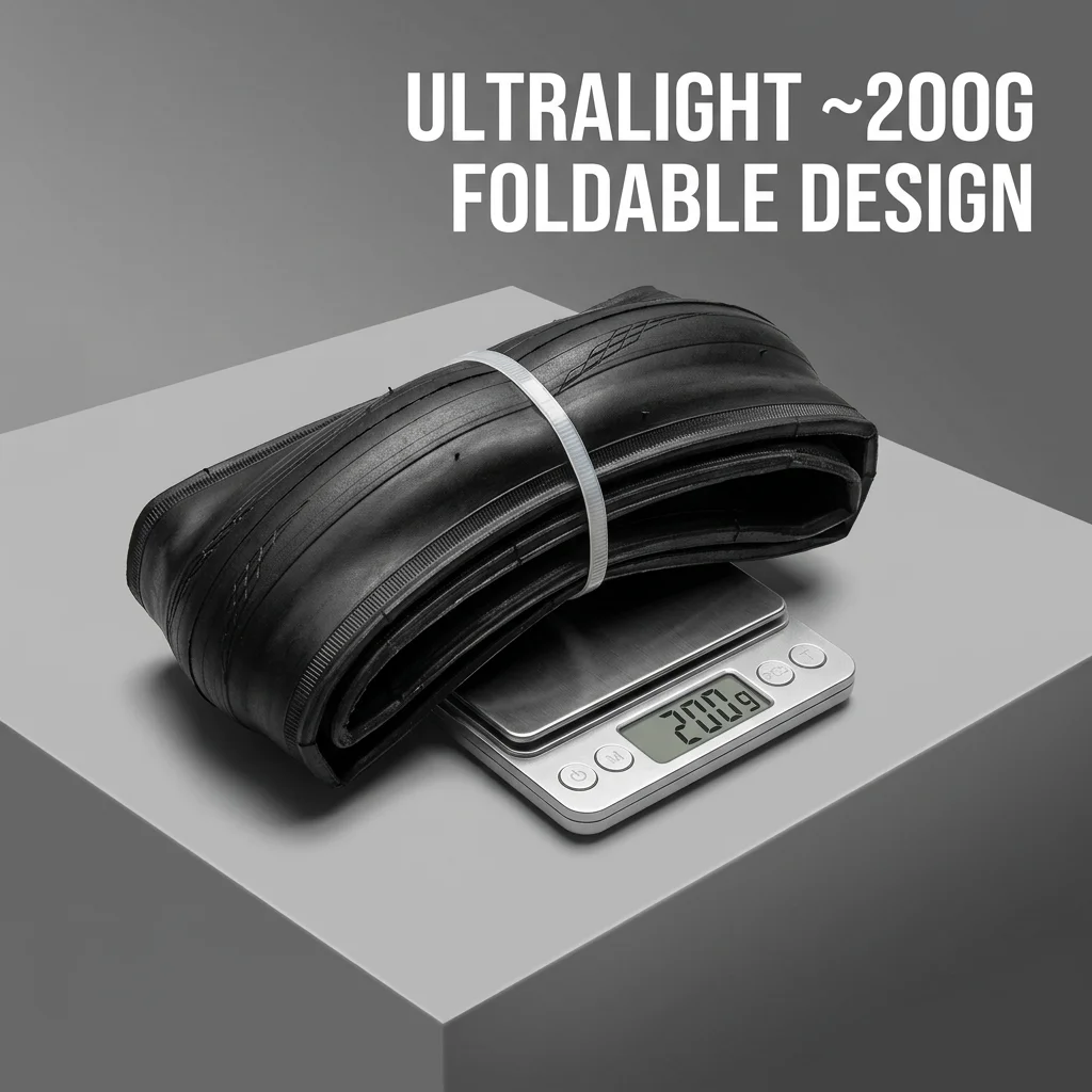 Фото Высококачественная велосипедная шина 16x1 3/8 34-349 MACHVOLT PRO G5 Ultralight 120TPI Defender, устойчивая к проколам, CRD-06, складная дорожная шина. №4