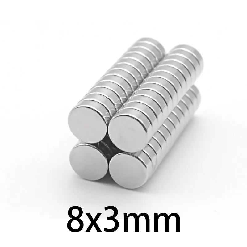 

30pcs 8x3mm N35 Permanent Neodymium Magnets 8*3mm Rare Earth Magnet strong Diameter Small Round disc 8mm x 3mm magnetic